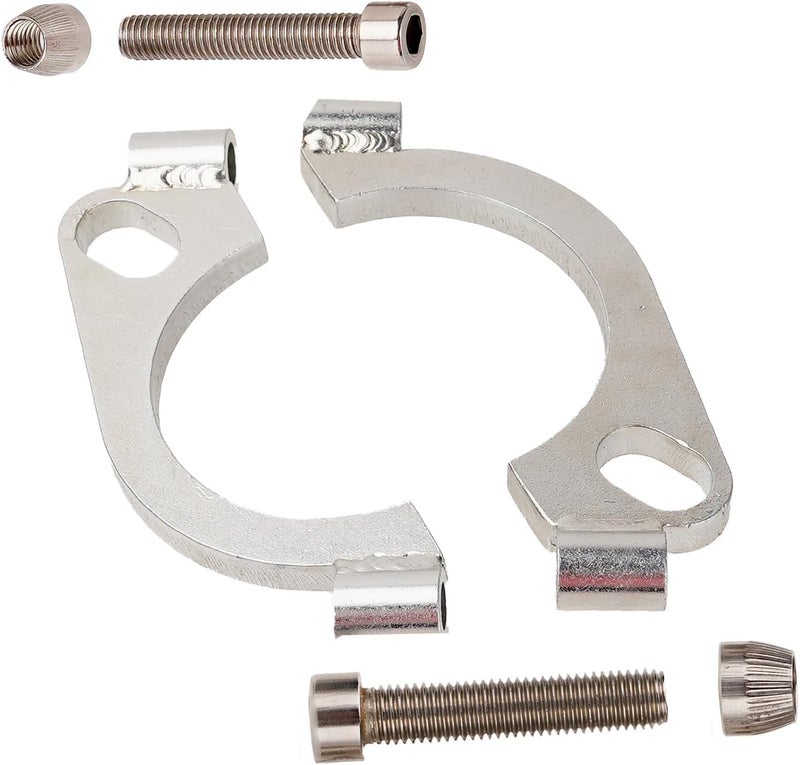RWRAPS 2.5" Split Flange Repair Kit,Iron galvanized Exhaust Flange 63.5mm/2.5 Inch 2 Bolt Flat Split Flange Repair Replacement Kit - Image 1